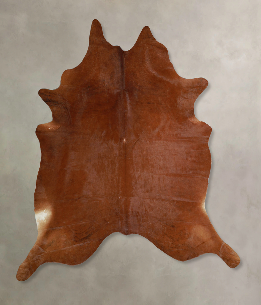 Solid Brown XX-Large Brazilian Cowhide Rug 8'0"H x 6'8"W #A45100 by Hudson Hides