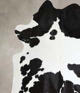 Black and White XX-Large Brazilian Cowhide Rug 8'0"H x 7'3"W #A45102 by Hudson Hides