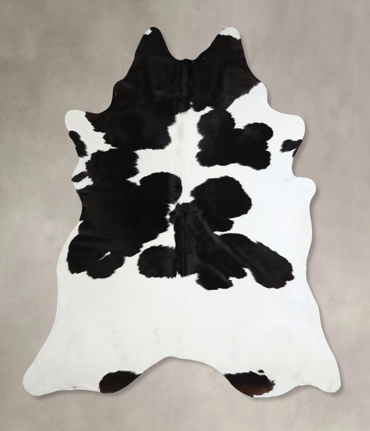 Black and White XX-Large Brazilian Cowhide Rug 7'10"H x 6'7"W #A45104 by Hudson Hides