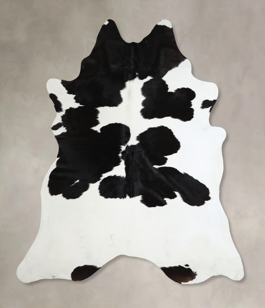 Black and White XX-Large Brazilian Cowhide Rug 7'10"H x 6'7"W #A45104 by Hudson Hides