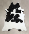 Black and White XX-Large Brazilian Cowhide Rug 7'10