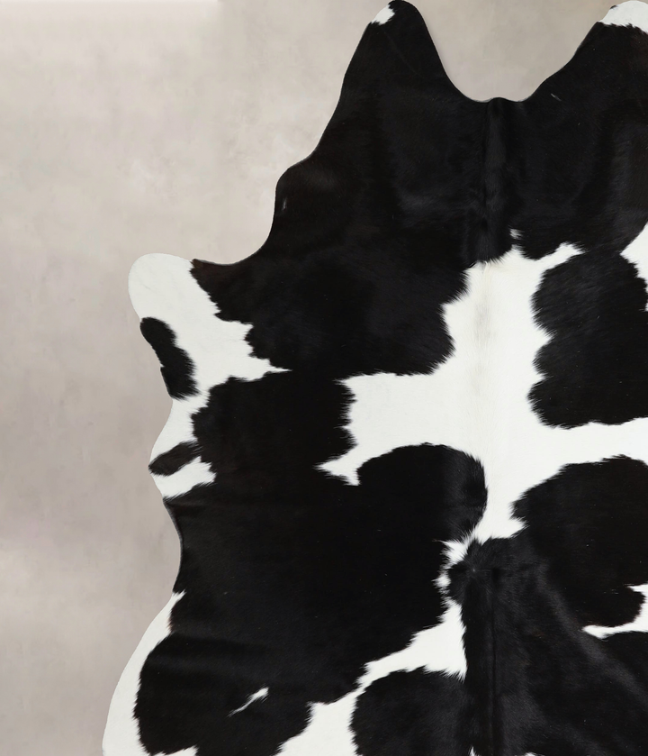 Black and White XX-Large Brazilian Cowhide Rug 7'10"H x 6'7"W #A45104 by Hudson Hides