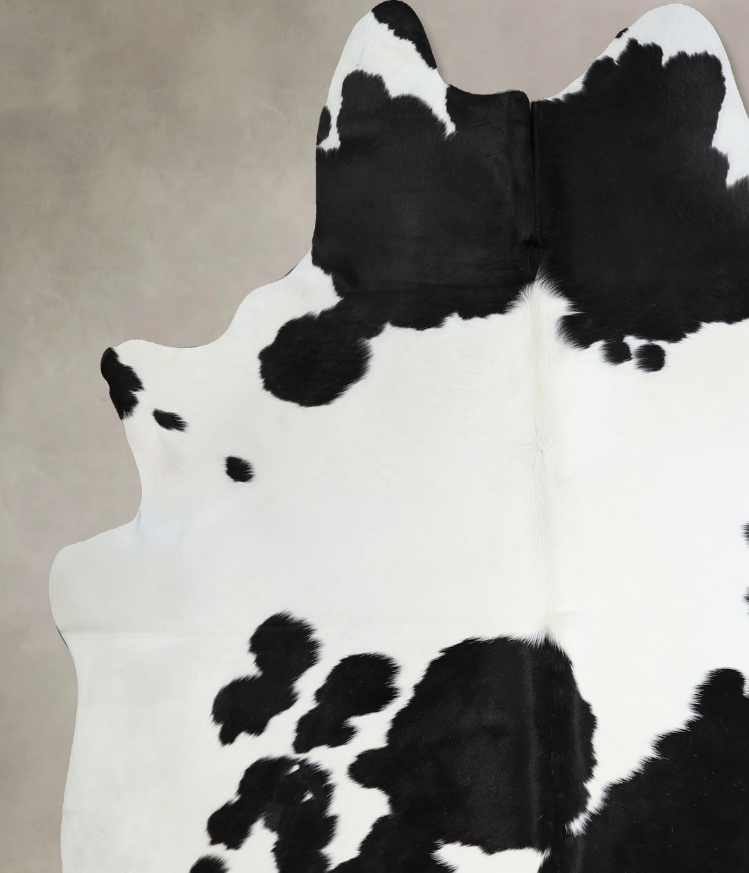 Black and White X-Large Brazilian Cowhide Rug 7'0"H x 6'9"W #A45106 by