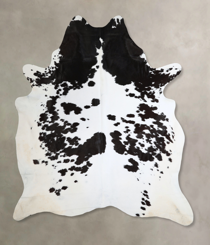 Black and White XX-Large Brazilian Cowhide Rug 8'1"H x 6'11"W #A45107 by Hudson Hides