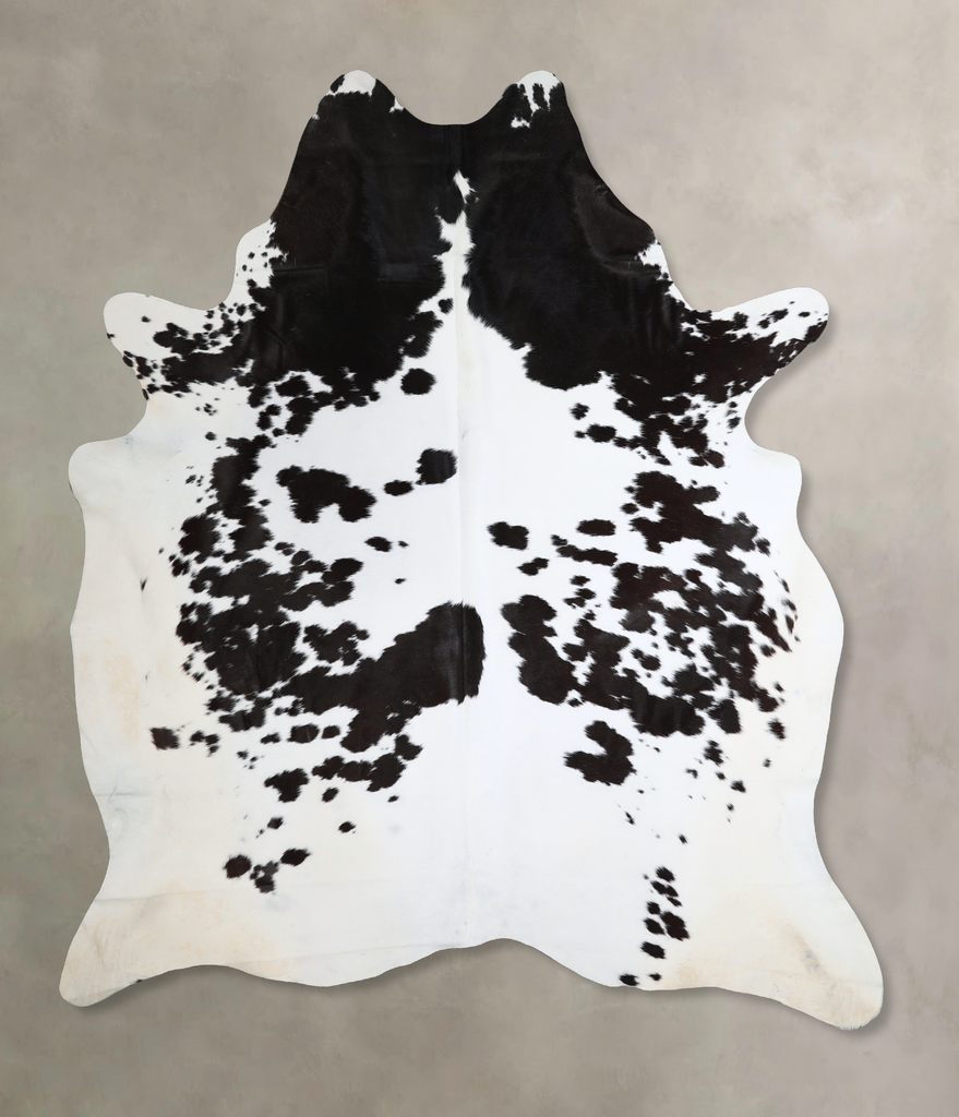 Black and White XX-Large Brazilian Cowhide Rug 8'1"H x 6'11"W #A45107 by Hudson Hides
