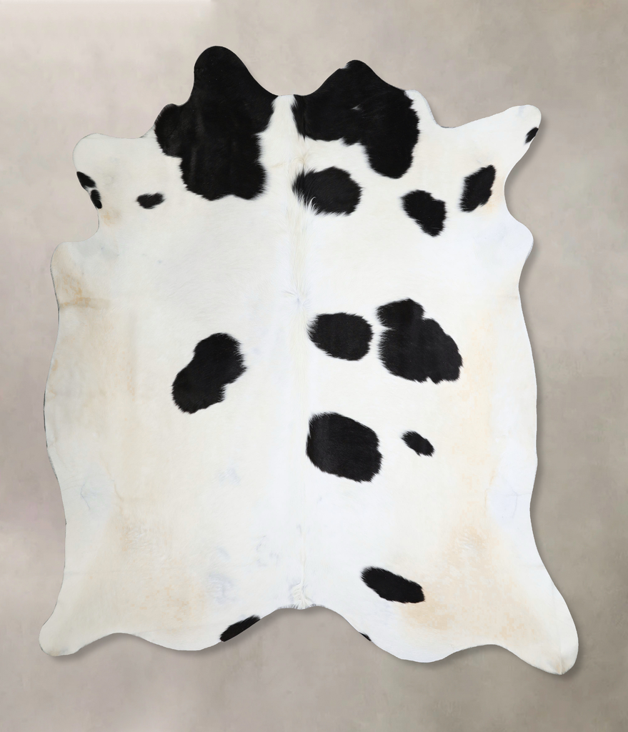 Black and White XX-Large Brazilian Cowhide Rug 7'6"H x 7'2"W #A45108 by Hudson Hides