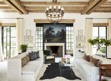 Solid Black X-Large Brazilian Cowhide Rug 7'1"H x 6'0"W #A45116 by Hudson Hides