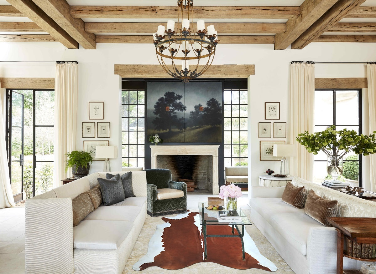 Hereford XX-Large Brazilian Cowhide Rug 8'5"H x 7'9"W #A45130 by Hudson Hides