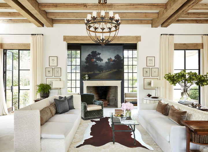 Hereford XX-Large Brazilian Cowhide Rug 8'3"H x 7'3"W #A45133 by Hudson Hides