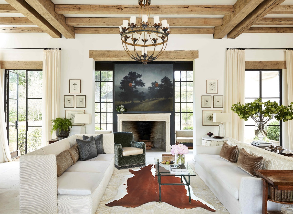 Hereford XX-Large Brazilian Cowhide Rug 7'8"H x 7'0"W #A45138 by Hudson Hides