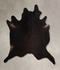 Solid Black X-Large Brazilian Cowhide Rug 7'1