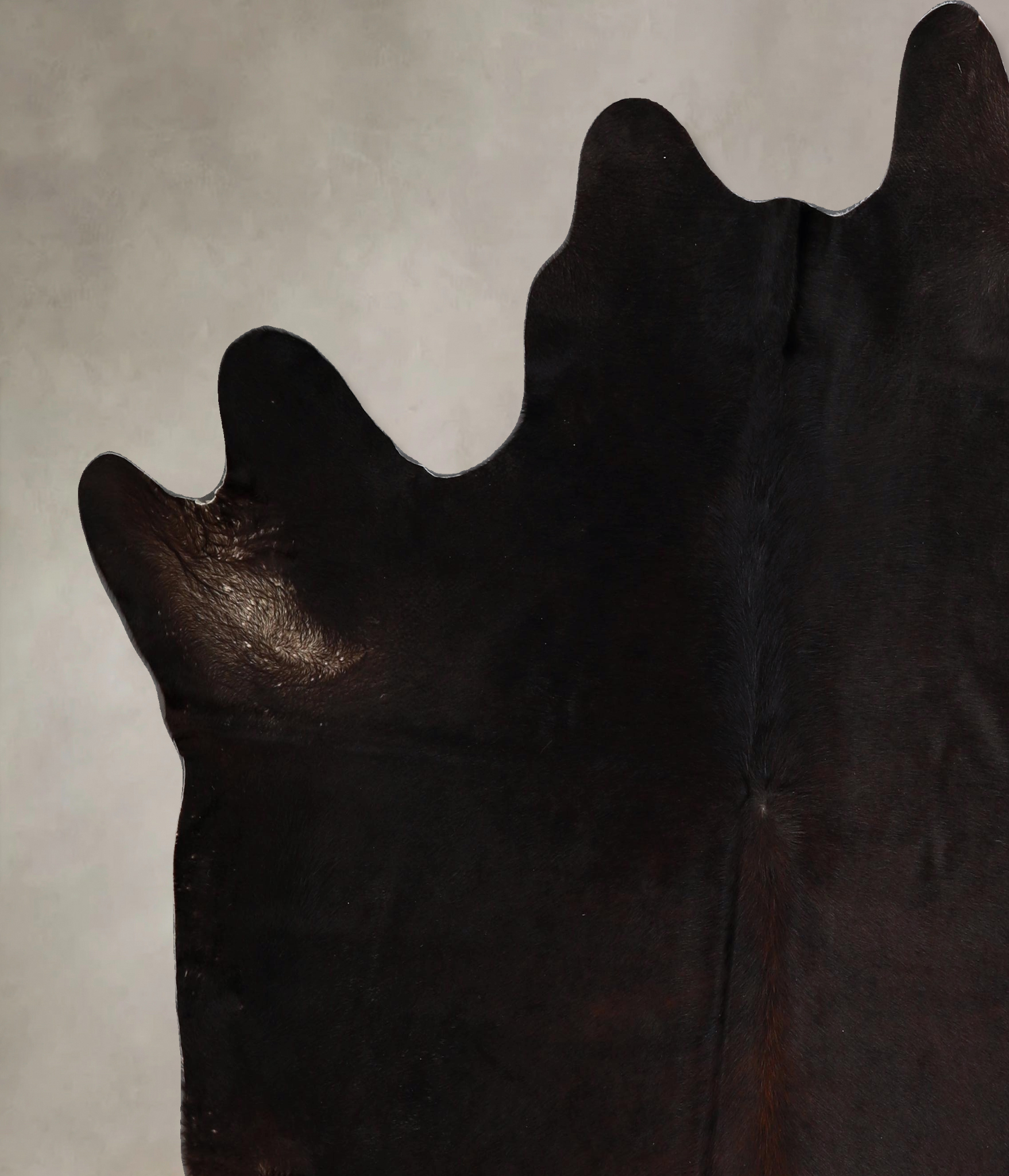 Solid Black Cowhide Rug #A45143