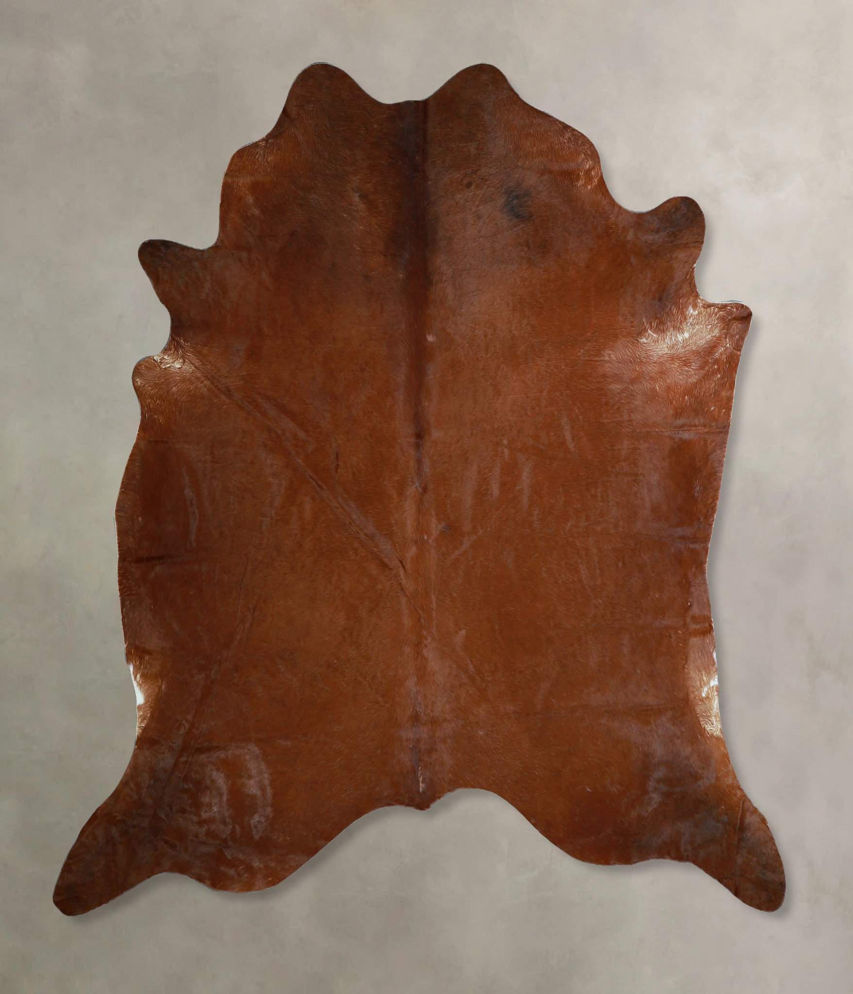 Solid Brown Cowhide Rug #A45145
