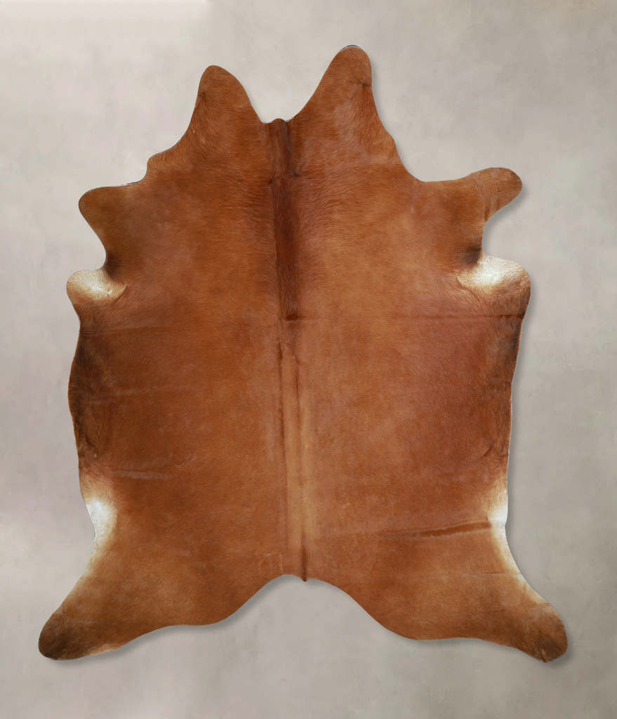 Solid Brown X-Large Brazilian Cowhide Rug 7'4"H x 6'4"W #A45153 by Hudson Hides
