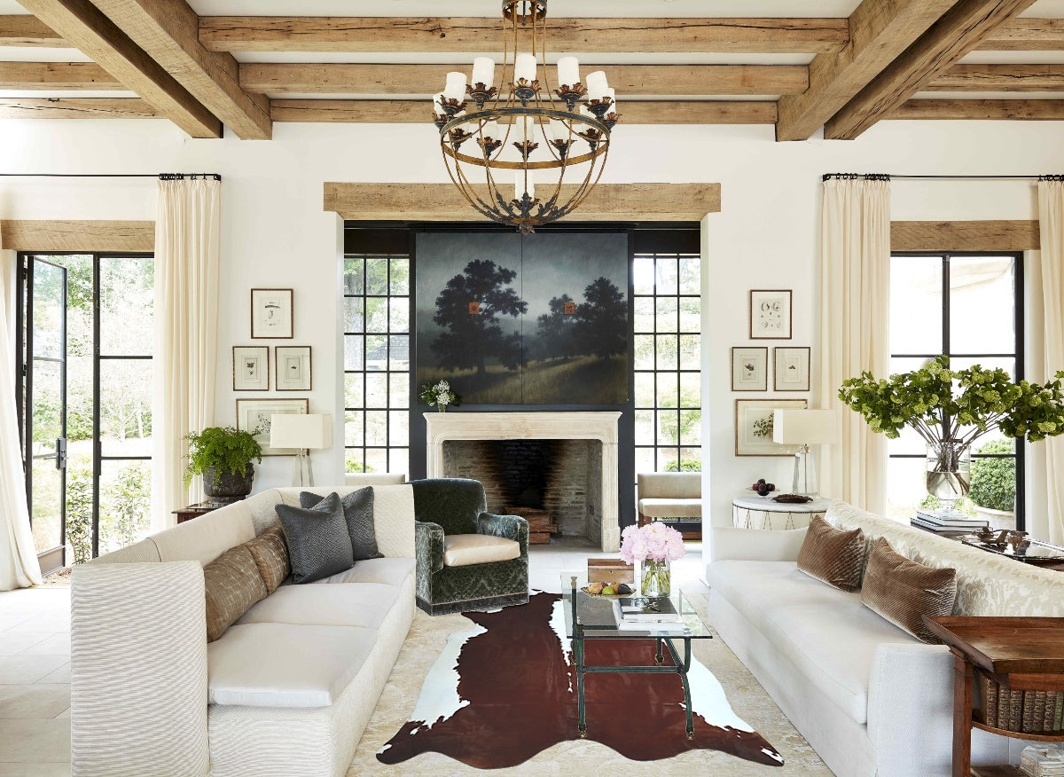 Hereford XX-Large Brazilian Cowhide Rug 7'11"H x 7'6"W #A45161 by Hudson Hides
