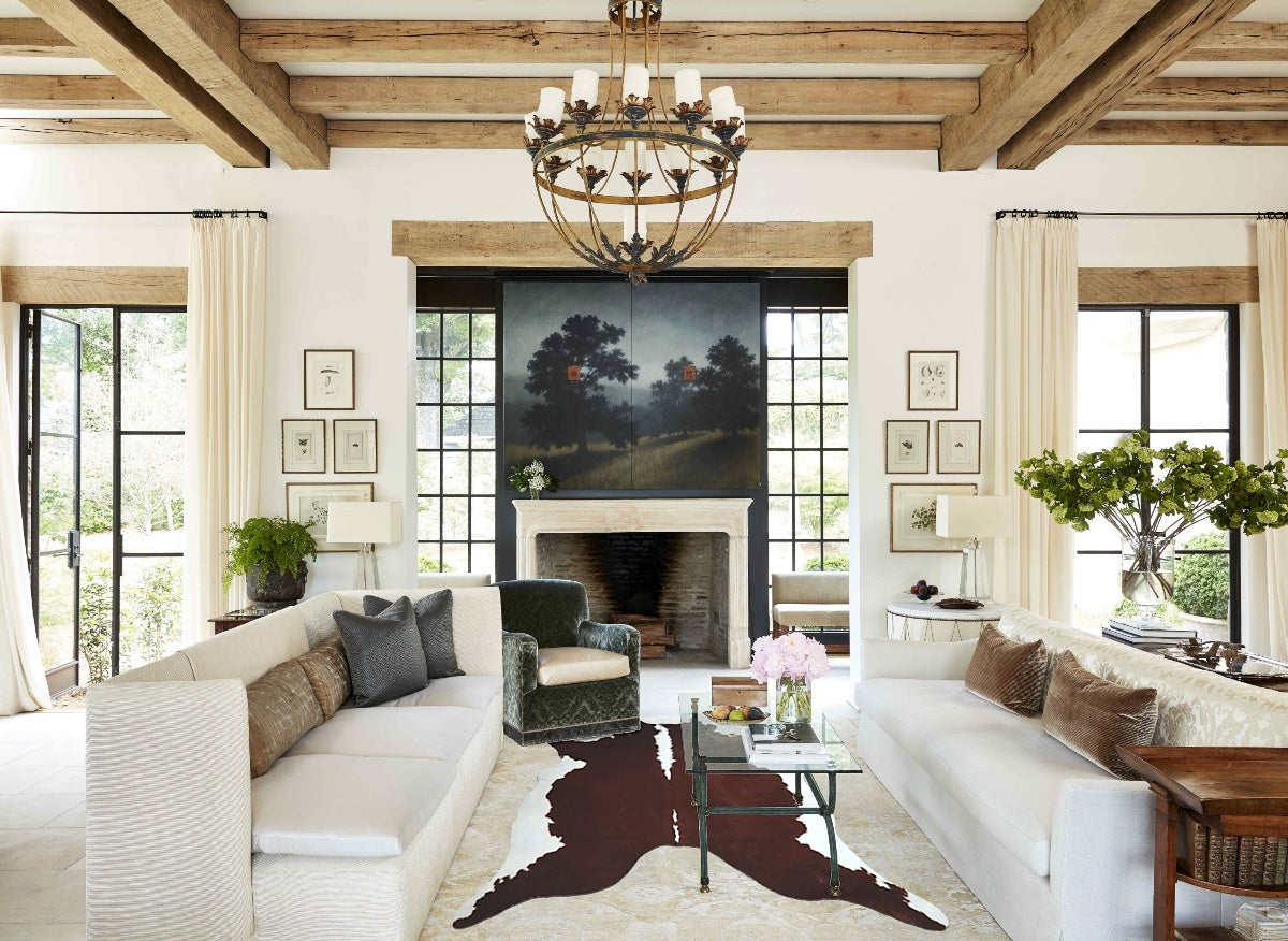 Hereford XX-Large Brazilian Cowhide Rug 7'5"H x 7'5"W #A45165 by Hudson Hides