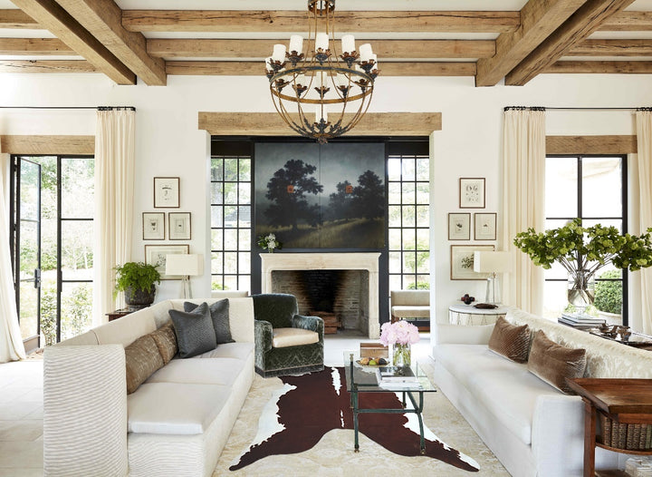 Hereford XX-Large Brazilian Cowhide Rug 7'5"H x 7'5"W #A45165 by Hudson Hides
