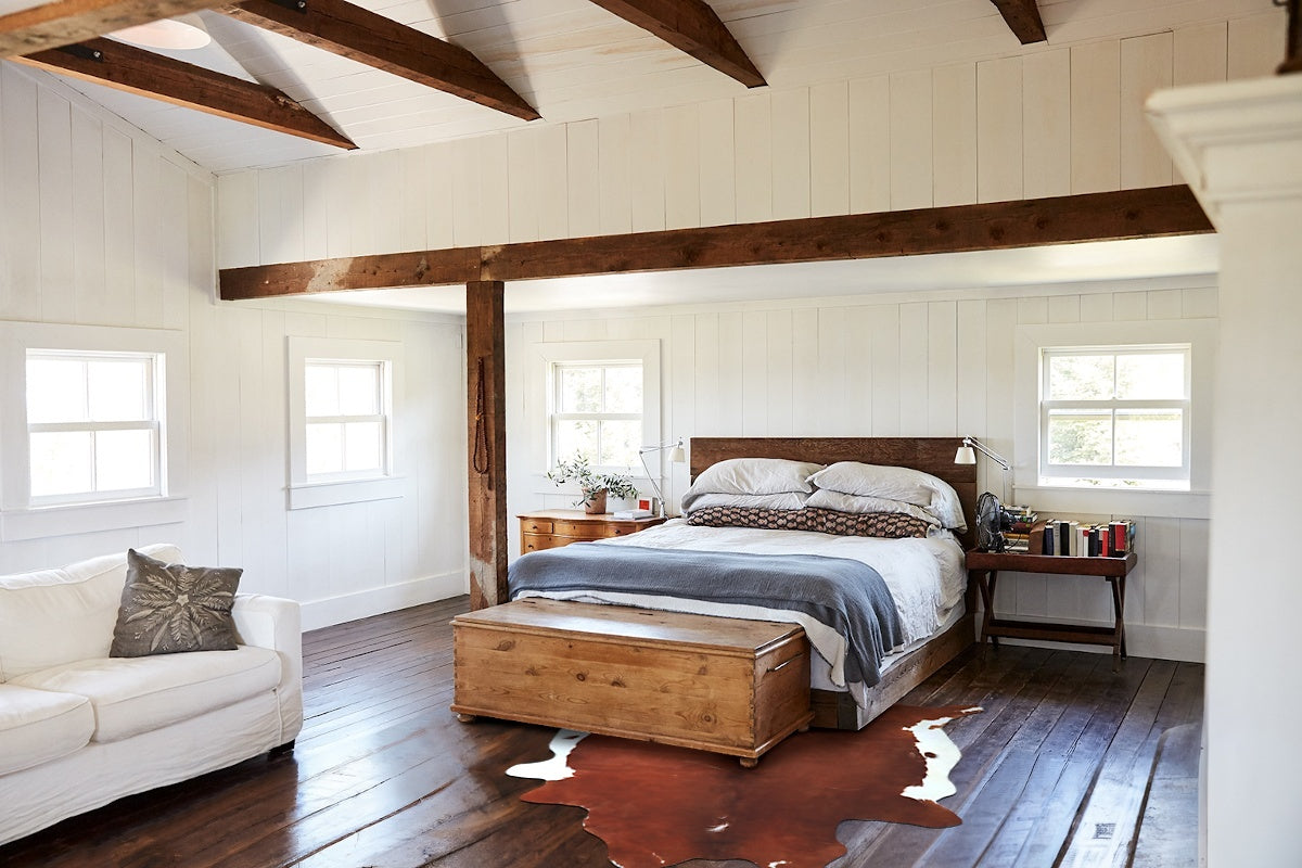 Brown and White Regular Cowhide Rug #A45170