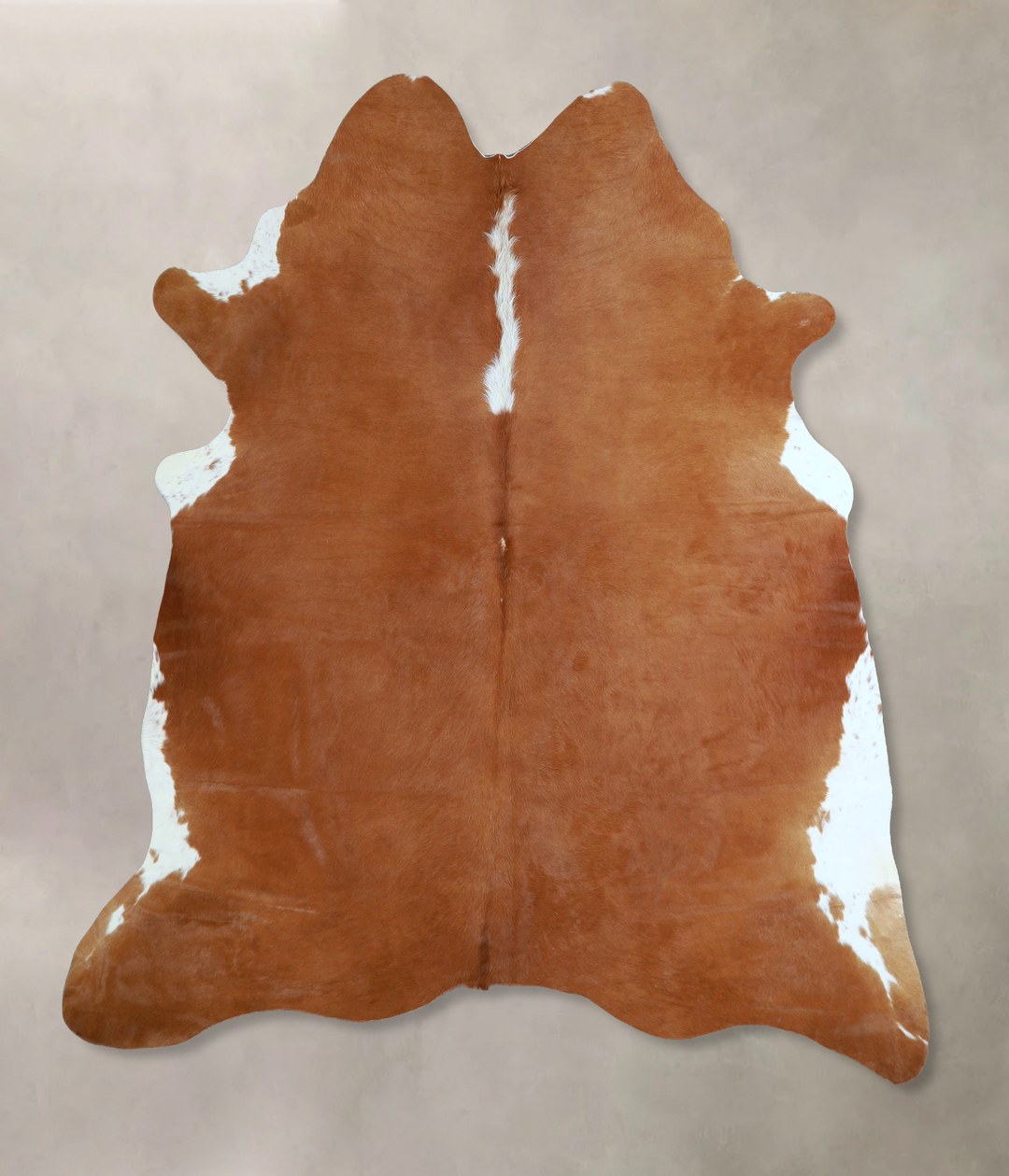 Brown and White Regular X-Large Brazilian Cowhide Rug 6'11"H x 5'10"W 
