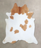 Beige and White X-Large Brazilian Cowhide Rug 6'9