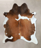 Chocolate and White Large Brazilian Cowhide Rug 6'8