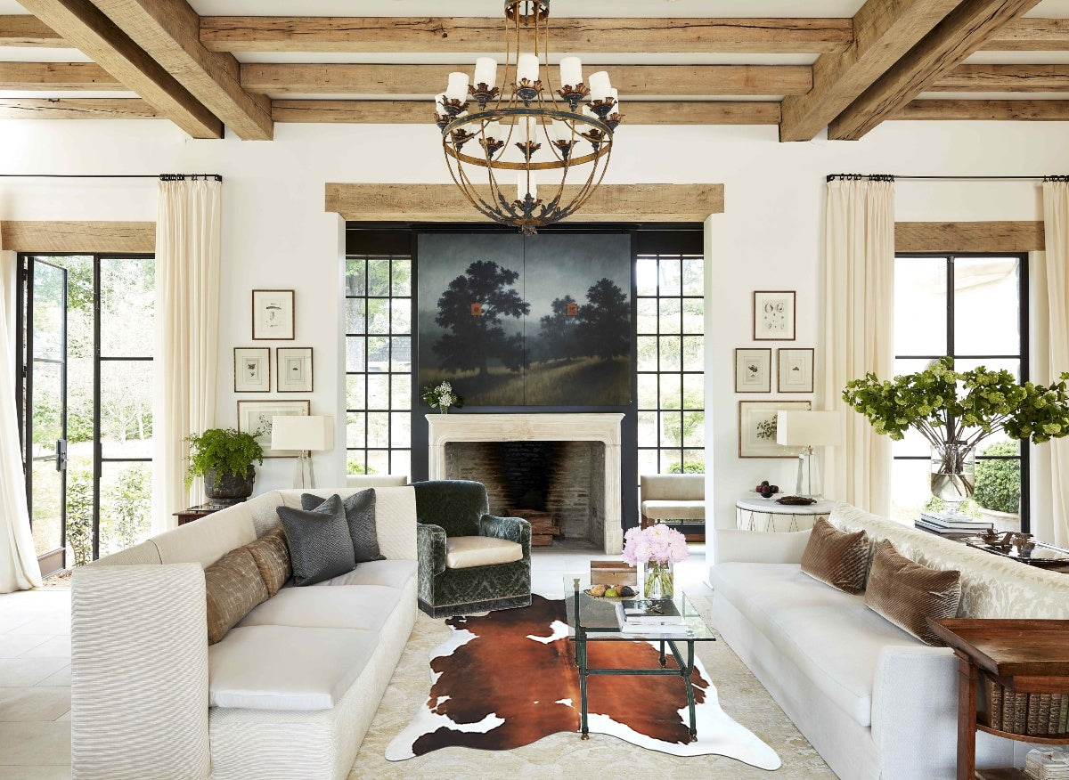 Chocolate and White Cowhide Rug #A45185