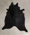 Solid Black X-Large Brazilian Cowhide Rug 7'1