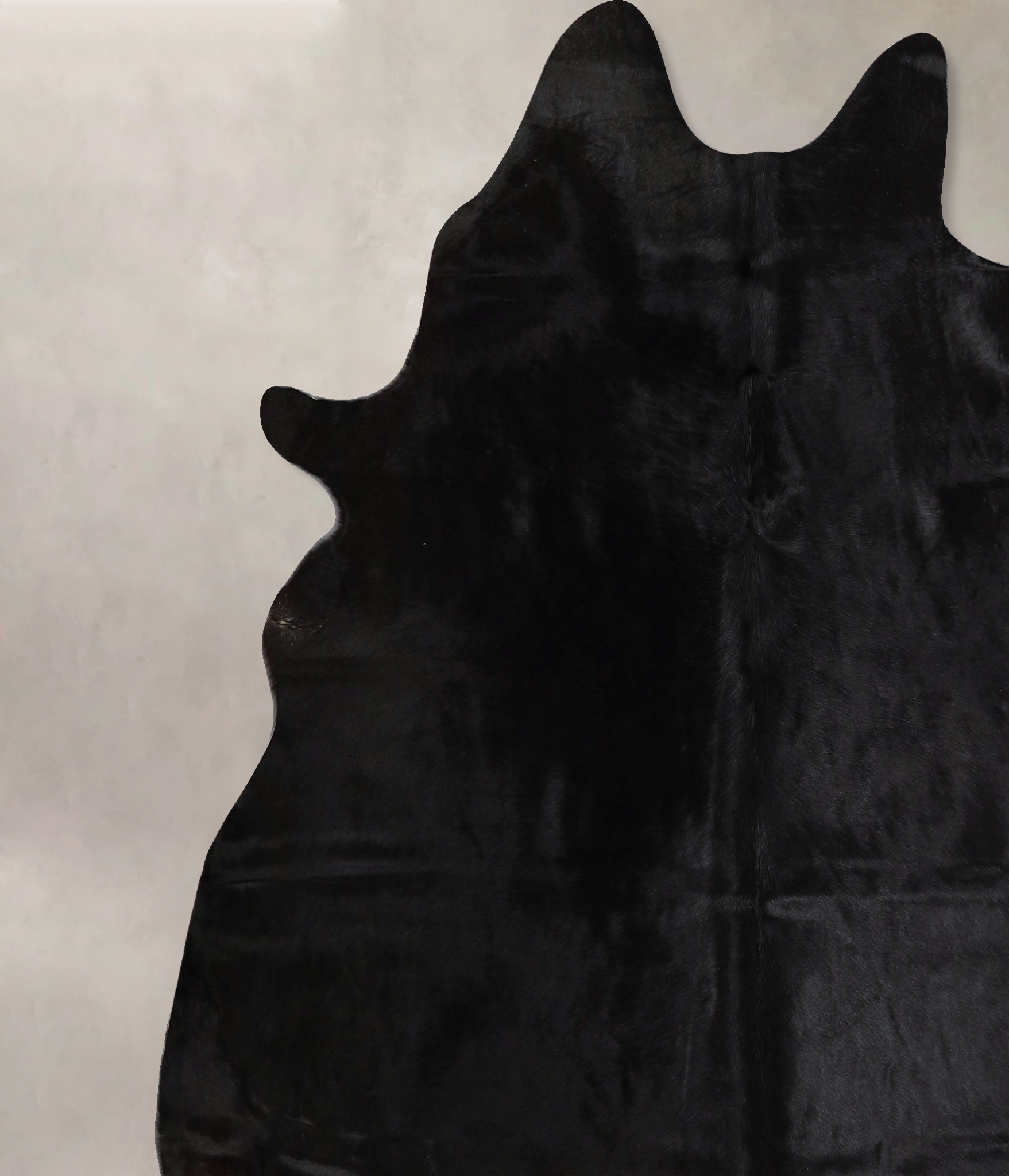 Solid Black Cowhide Rug #A45209
