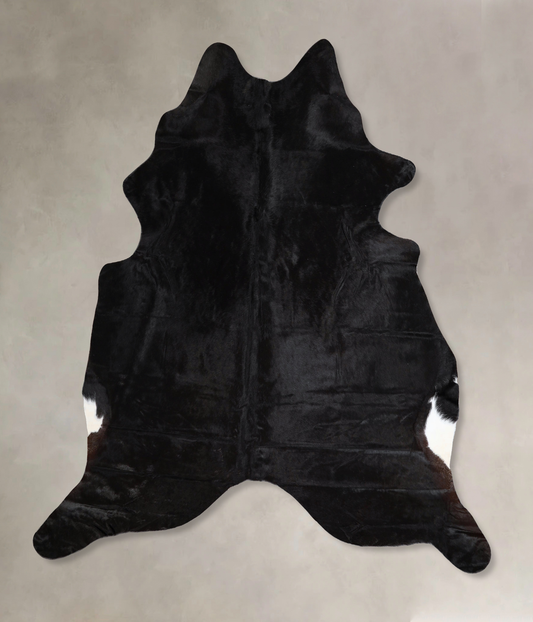 Solid Black Cowhide Rug #A45212