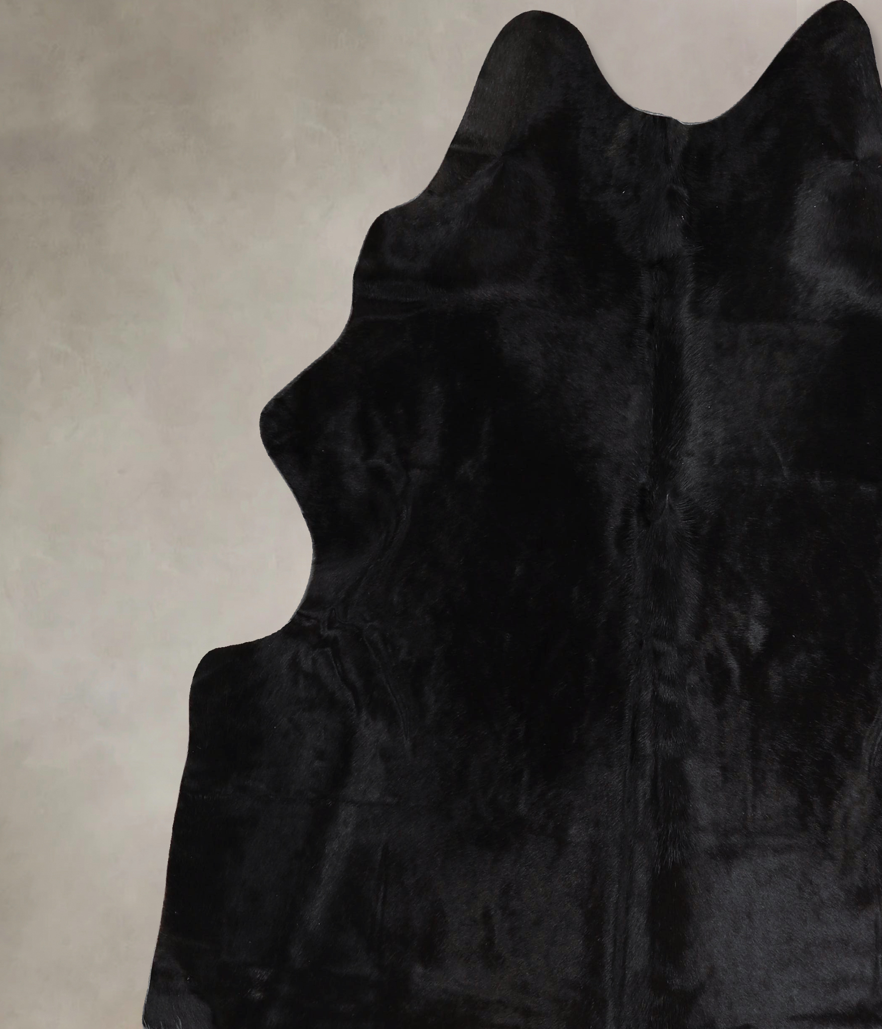Solid Black Cowhide Rug #A45212