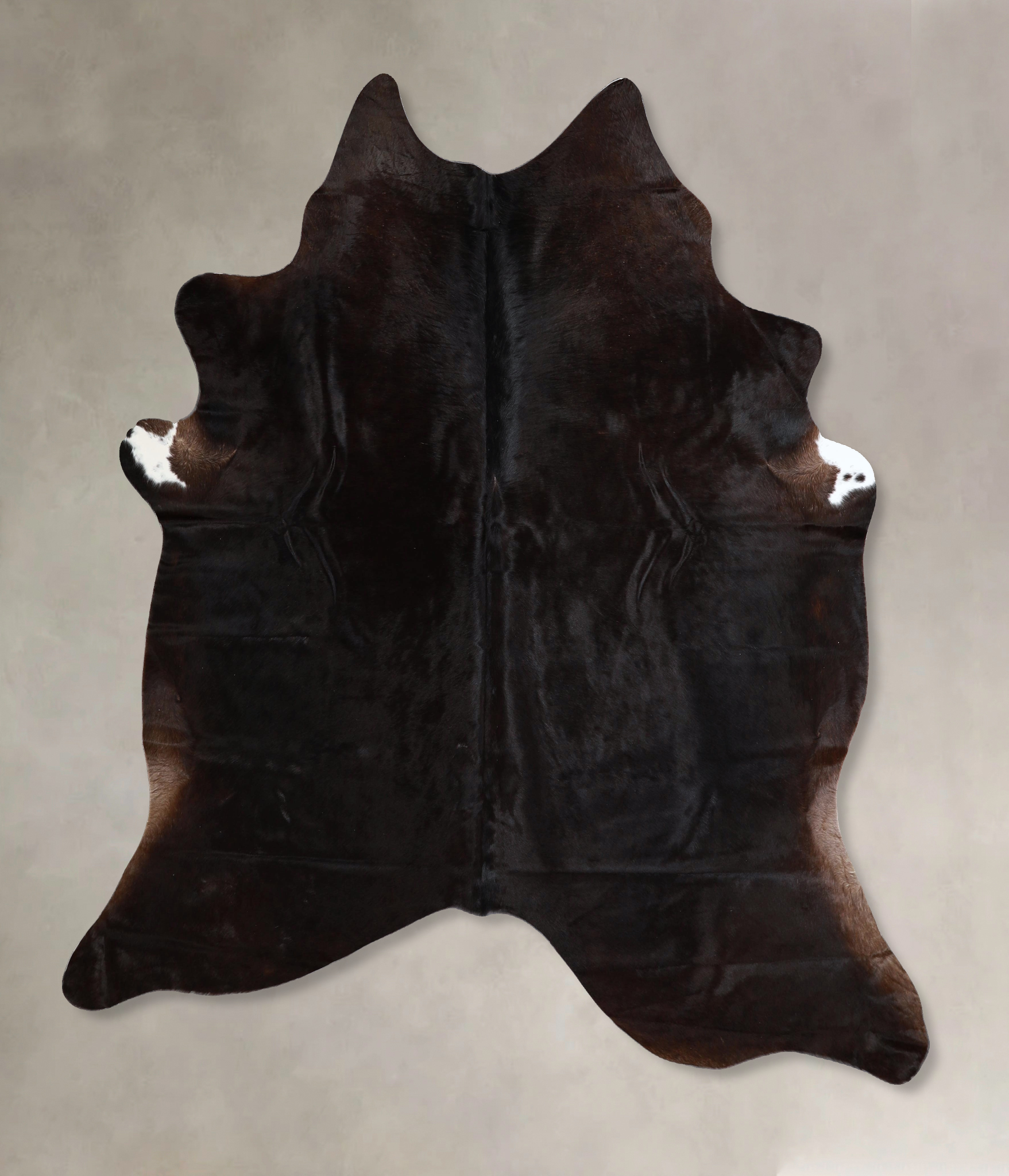 Solid Black Cowhide Rug #A45213