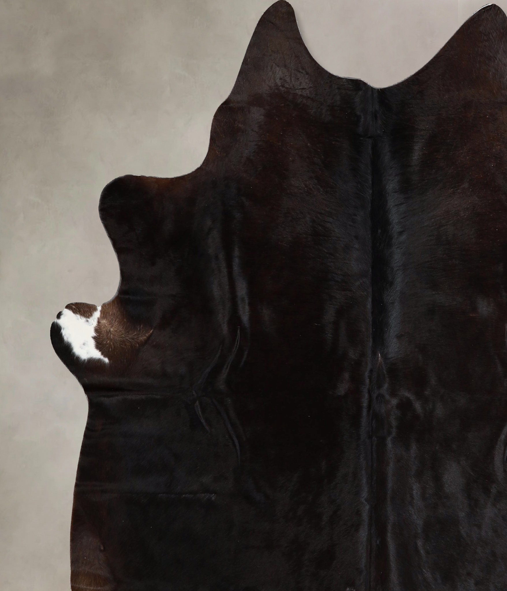 Solid Black Cowhide Rug #A45213
