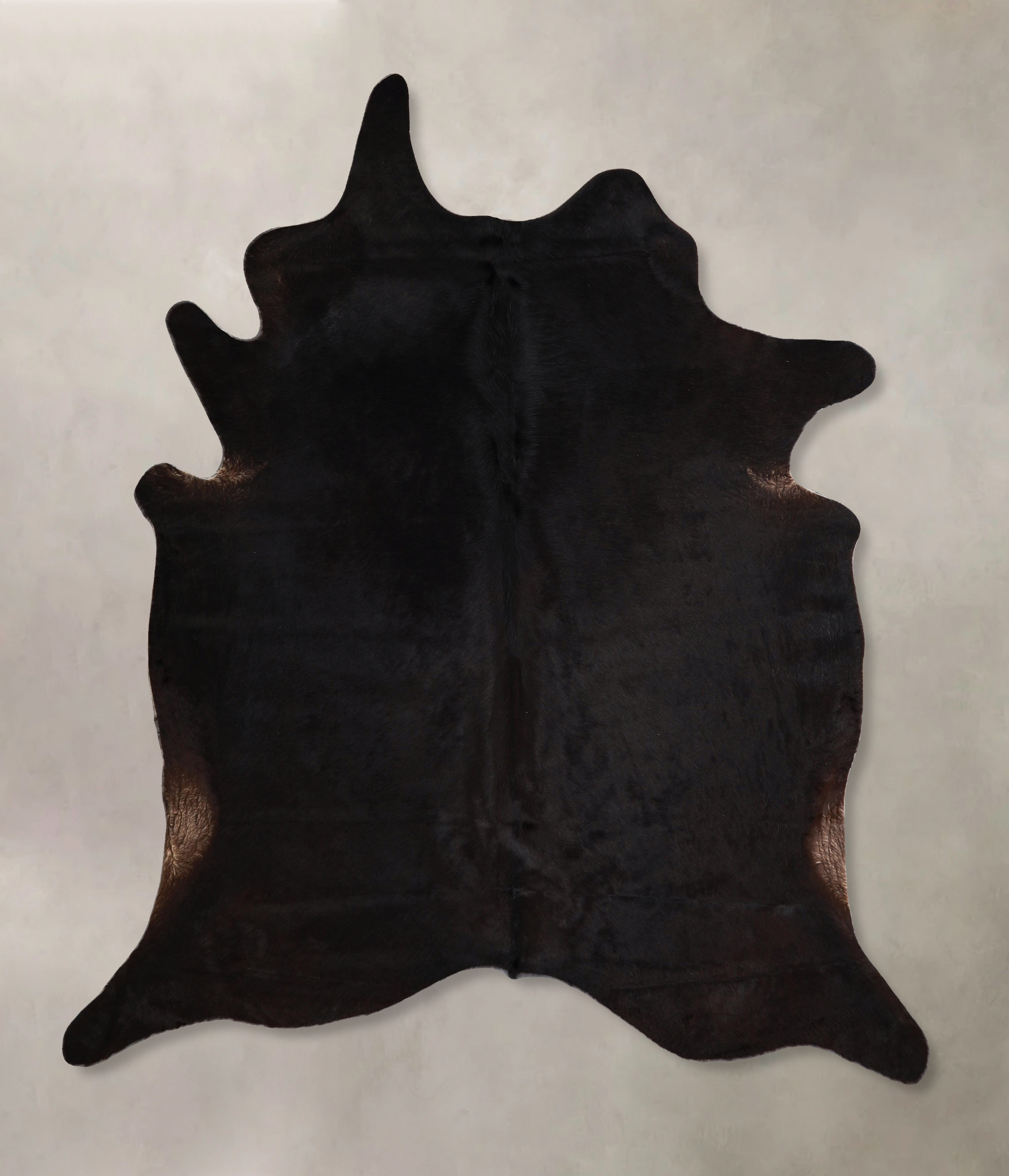 Solid Black Cowhide Rug #A45229