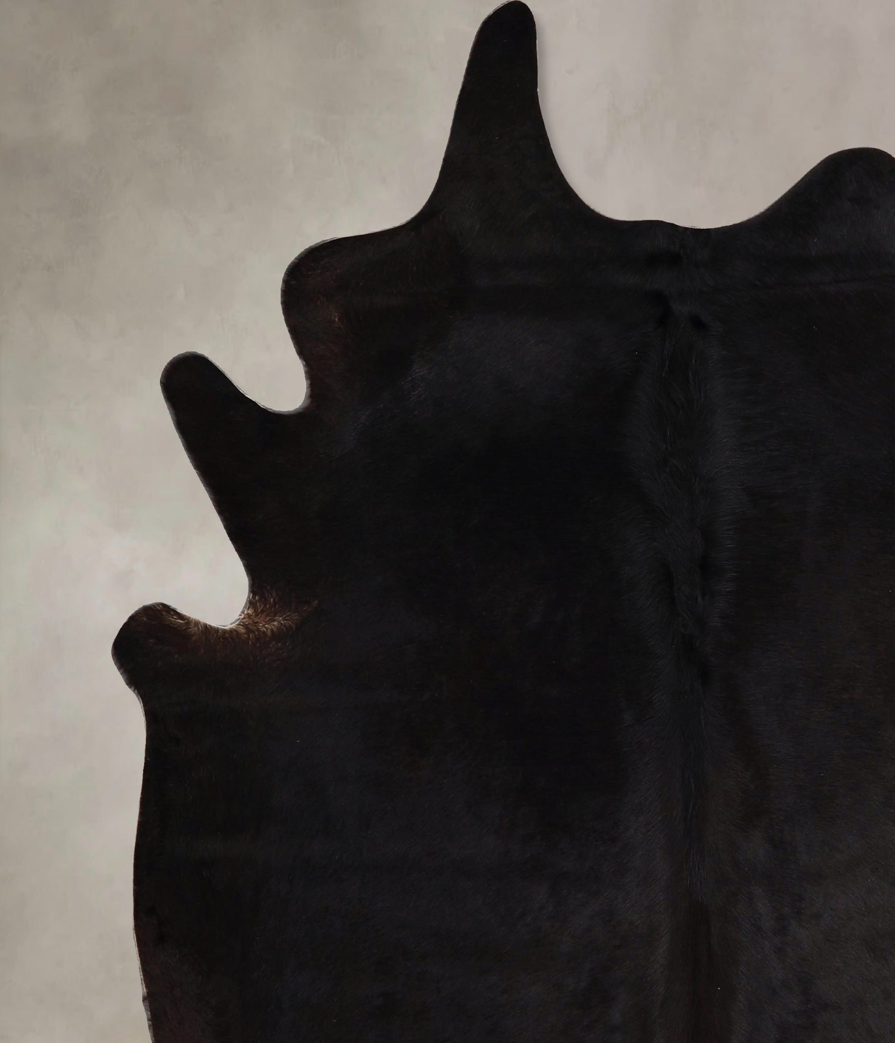 Solid Black Cowhide Rug #A45229