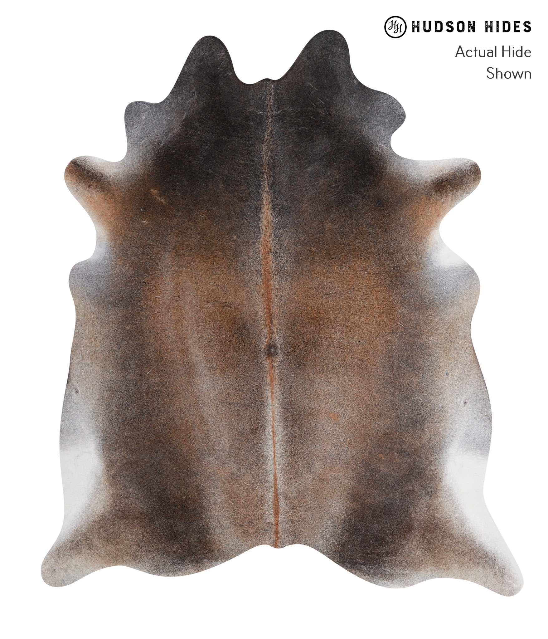 Grey with Beige Cowhide Rug #A4523