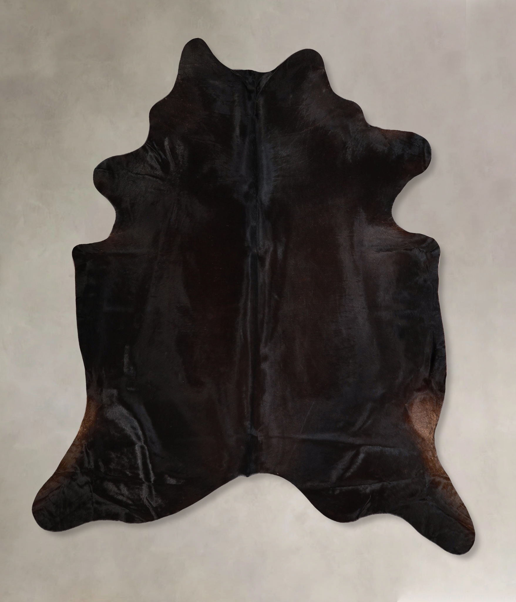 Solid Black Cowhide Rug #A45230