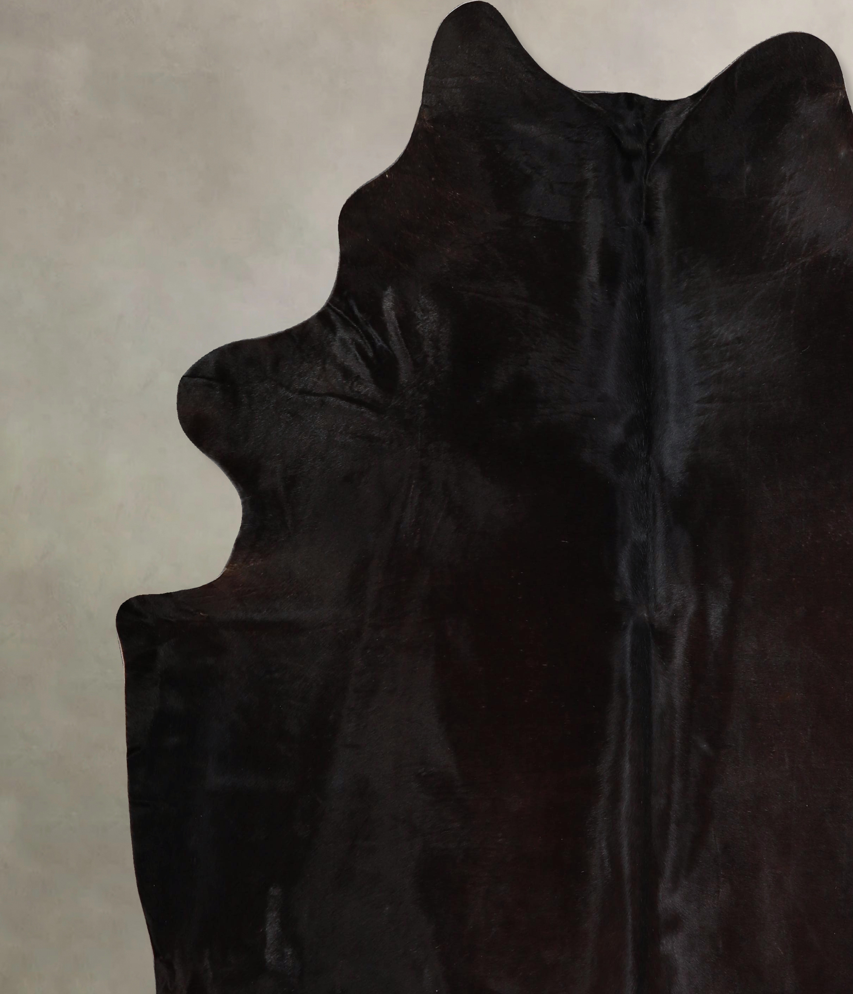 Solid Black Cowhide Rug #A45230