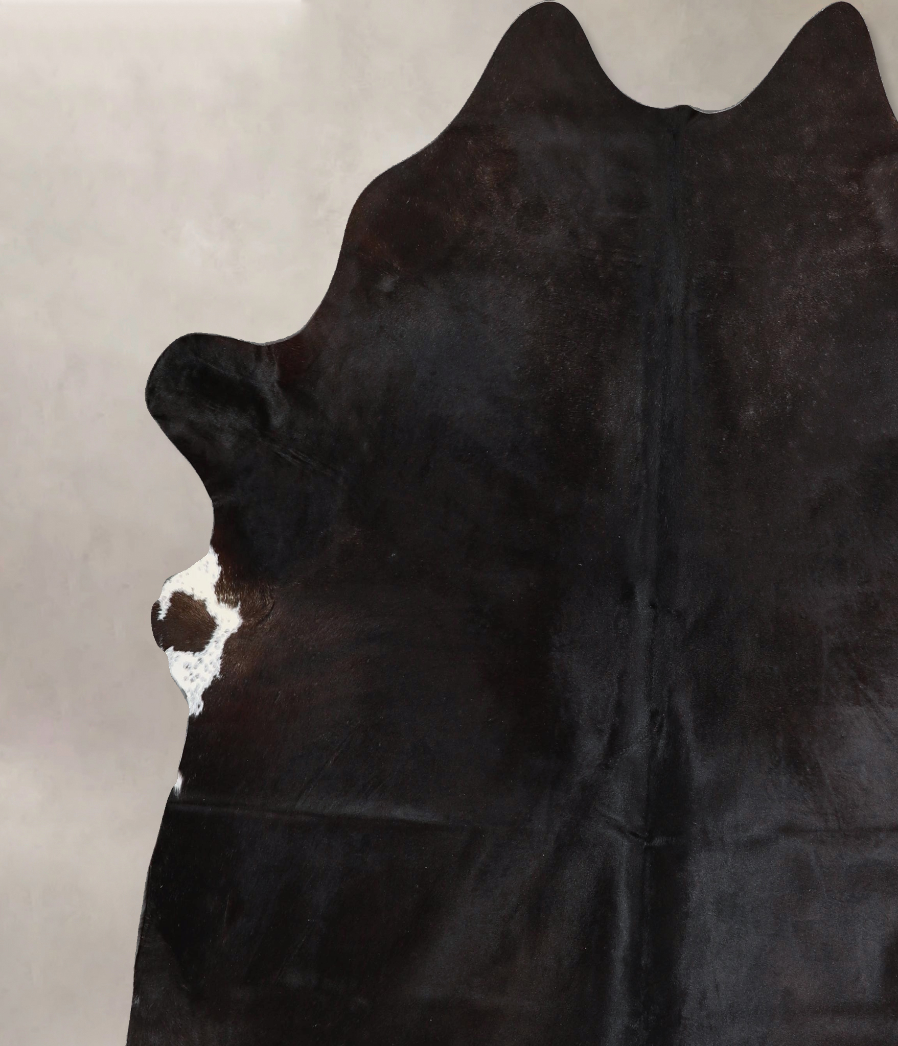 Solid Black Cowhide Rug #A45231