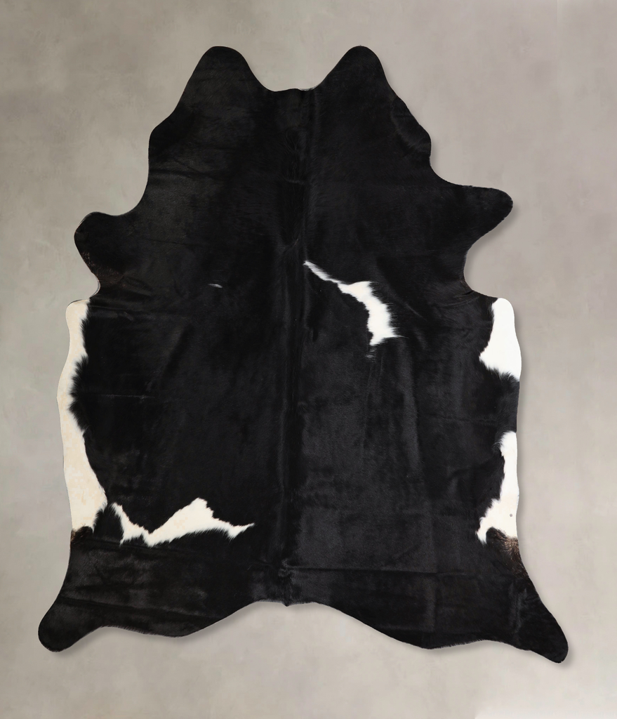 Black and White X-Large Brazilian Cowhide Rug 7'0"H x 6'2"W #A45232 by Hudson Hides