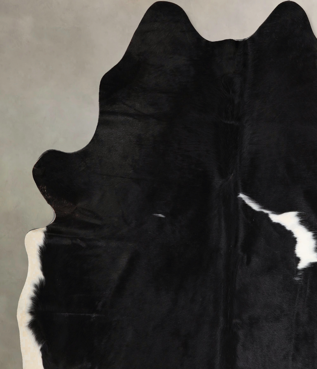 Black and White X-Large Brazilian Cowhide Rug 7'0"H x 6'2"W #A45232 by