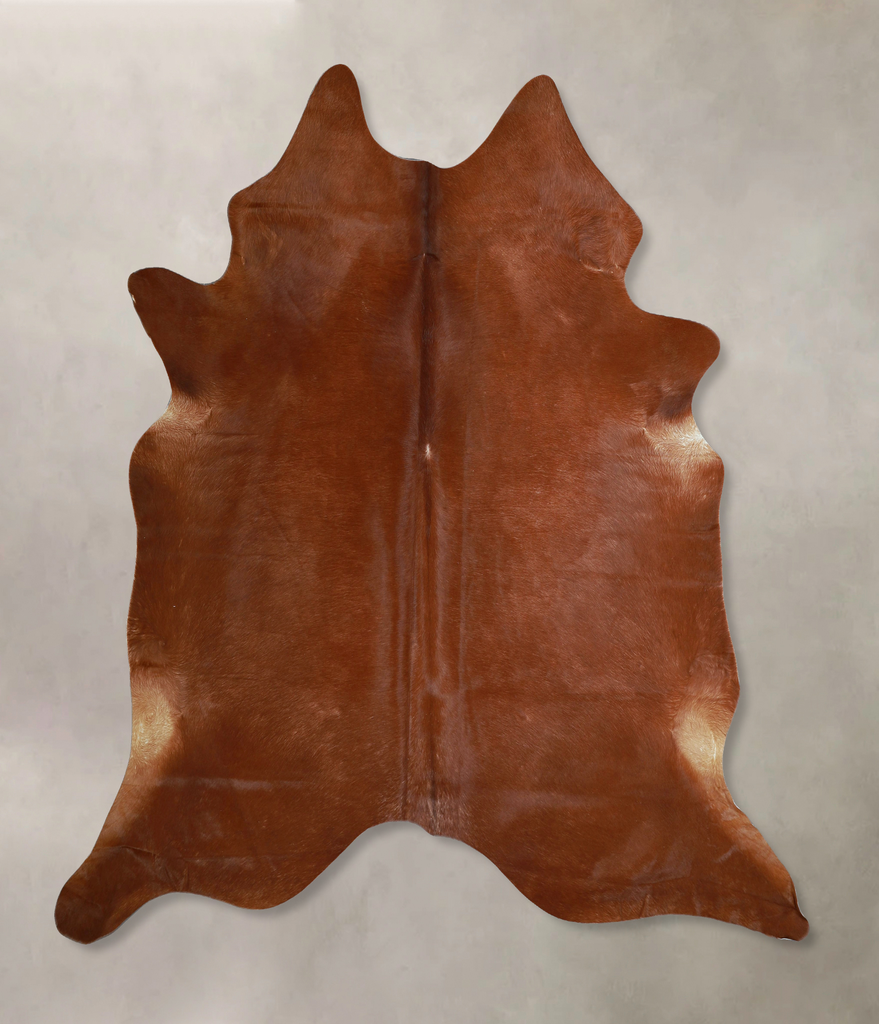 Solid Brown XX-Large Brazilian Cowhide Rug 7'6"H x 7'3"W #A45240 by Hudson Hides