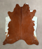 Brown and White Regular XX-Large Brazilian Cowhide Rug 7'7
