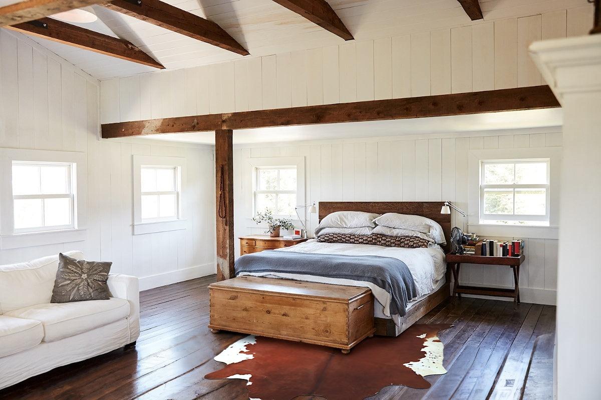 Brown and White Regular Cowhide Rug #A45242