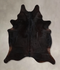 Solid Black X-Large Brazilian Cowhide Rug 7'3