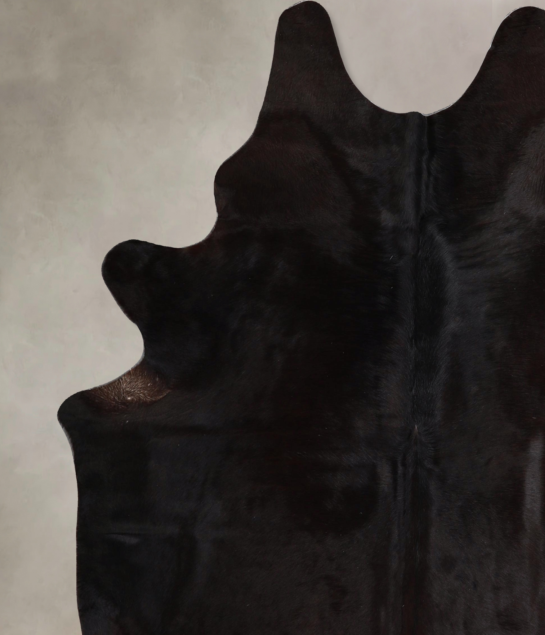 Solid Black Cowhide Rug #A45257