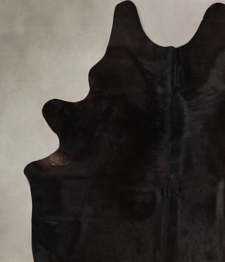 Solid Black X-Large Brazilian Cowhide Rug 7'3"H x 6'0"W #A45257 by Hudson Hides