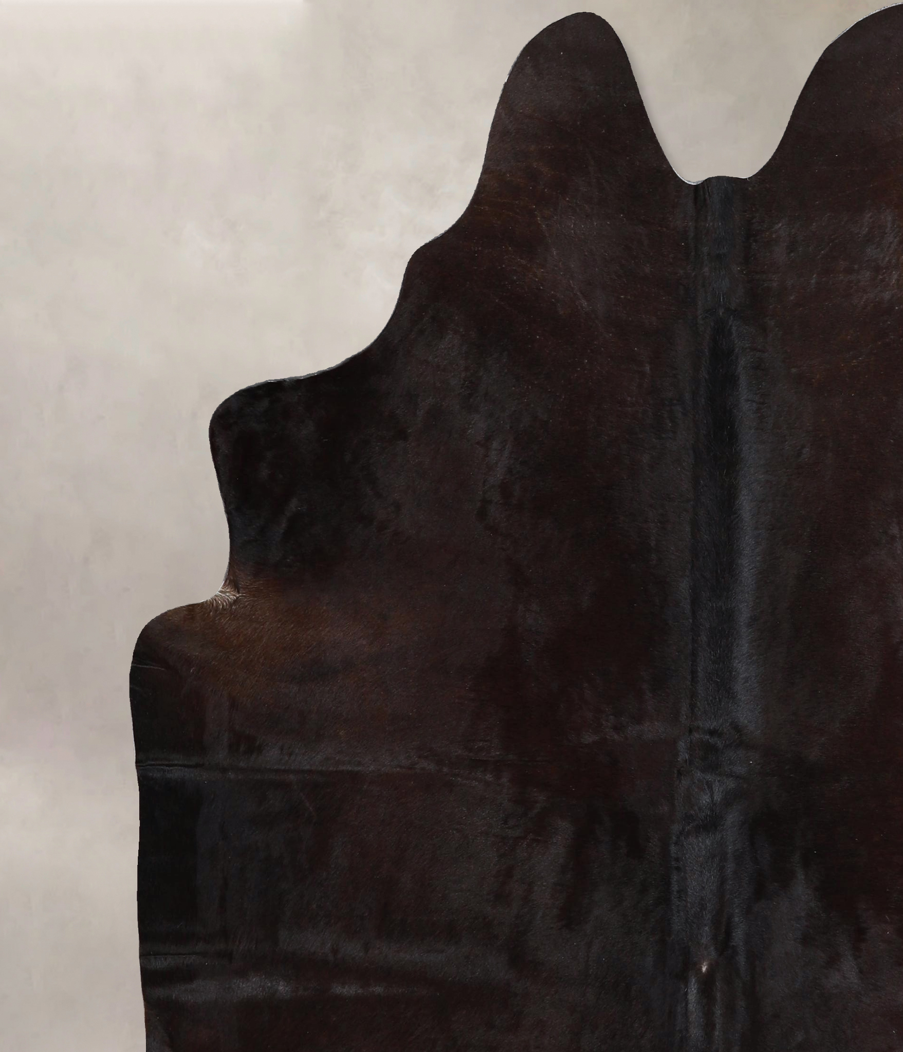 Solid Black Cowhide Rug #A45258