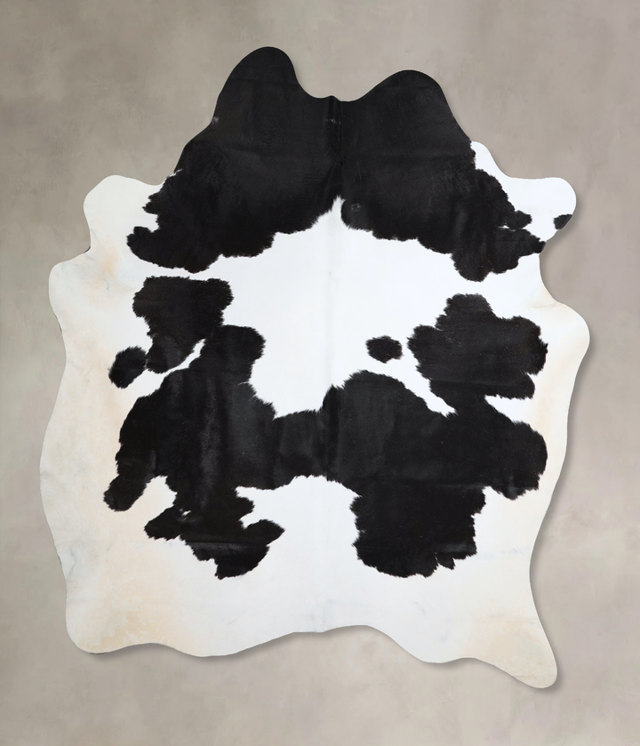 Black and White X-Large Brazilian Cowhide Rug 7'5"H x 6'7"W #A45269 by Hudson Hides