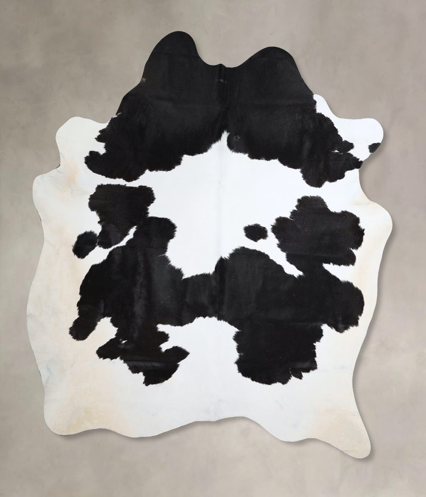 Black and White X-Large Brazilian Cowhide Rug 7'5"H x 6'7"W #A45269 by Hudson Hides
