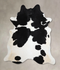 Black and White X-Large Brazilian Cowhide Rug 6'10